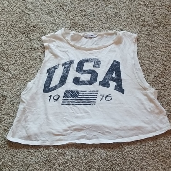 USA Lifting Workout Crop Tee - Picture 1 of 1